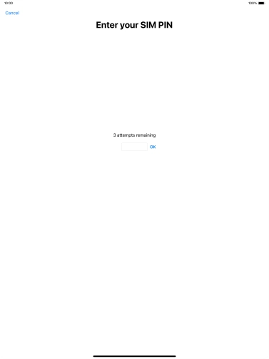 If your SIM is locked, key in your PIN and press OK. The default PIN is 1111.