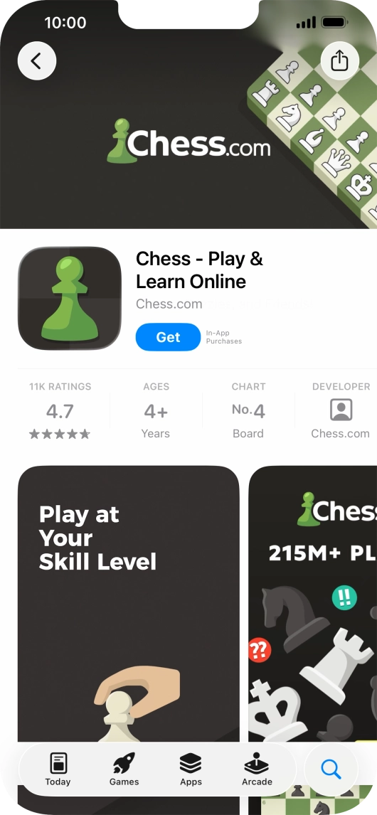 Press Get and follow the instructions on the screen to install the app.
