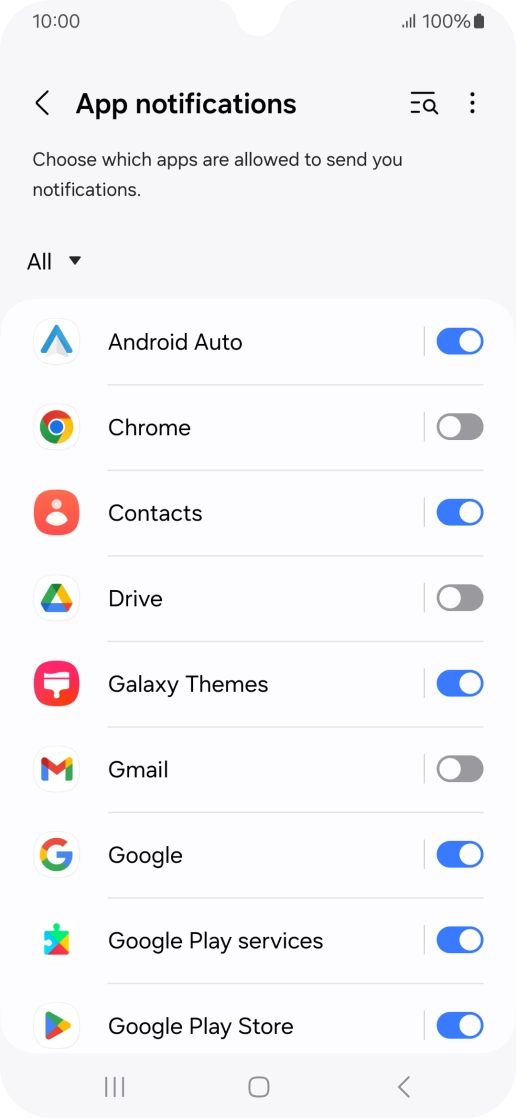 Press the drop down list.