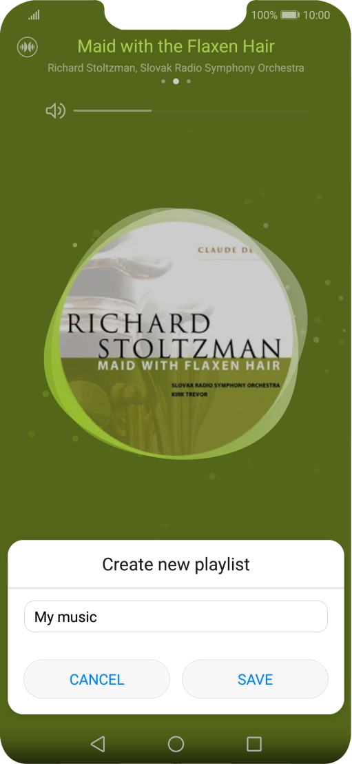 Key in a name for the playlist and press SAVE.