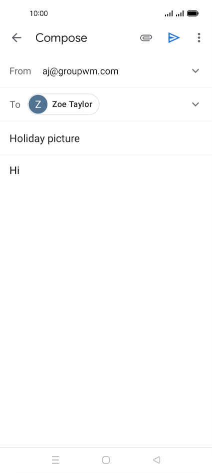 Press the attachment icon.