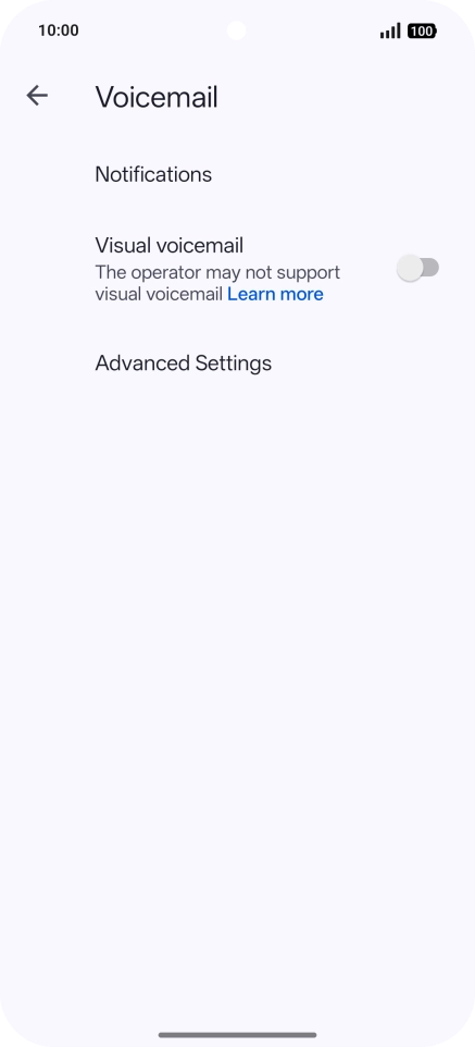 Press Advanced Settings.