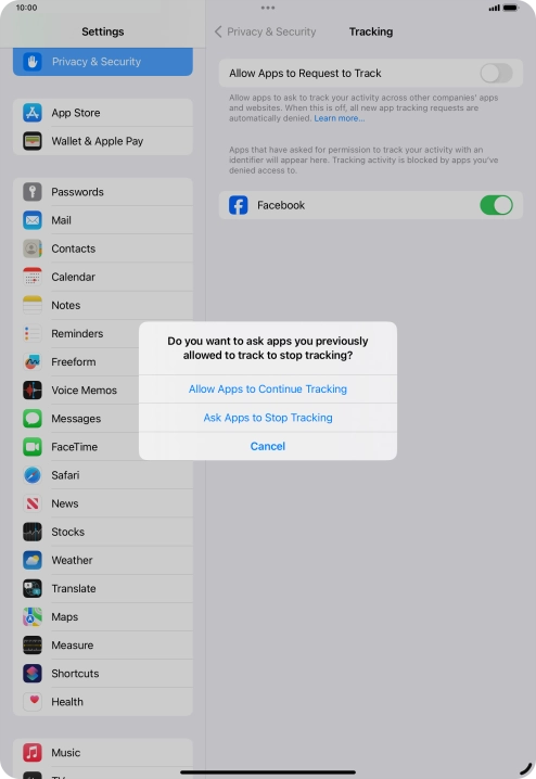 If you turn off the function, press the required setting.