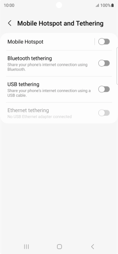 Press Mobile Hotspot.