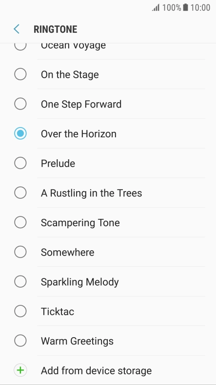 Press Add from device storage.