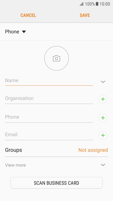 Press the address book drop down list.