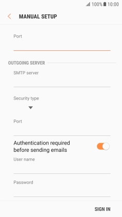 Press the field below 