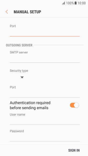 Press the field below 
