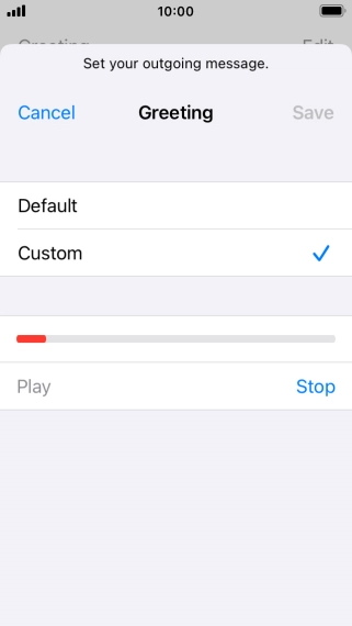 Press Stop to stop recording.