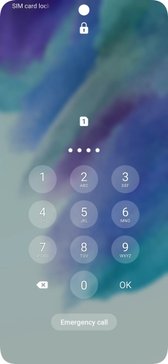 If you're asked to key in your PIN, do so and press OK. The default PIN is 1111.