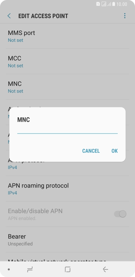 Key in 33 and press OK.