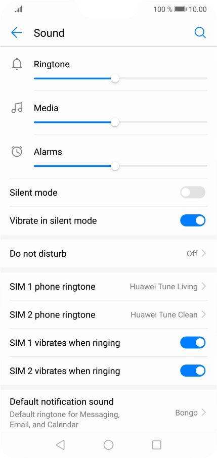 Press ‹SIM› phone ringtone.