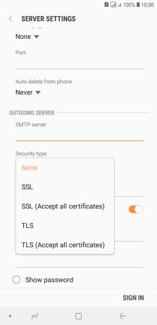 Press None to turn off the function.