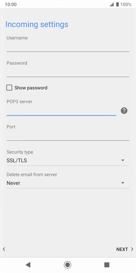 Press the field below 