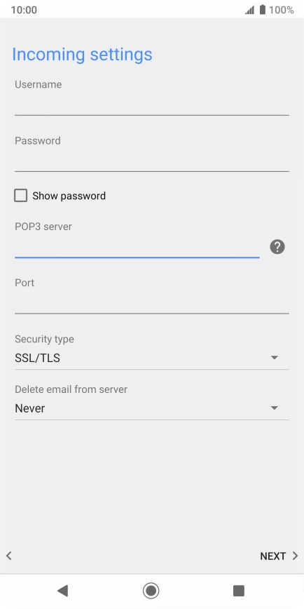 Press the field below 