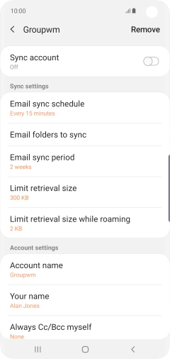 Press the indicator next to 