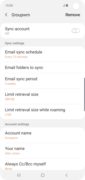 Press the indicator next to 