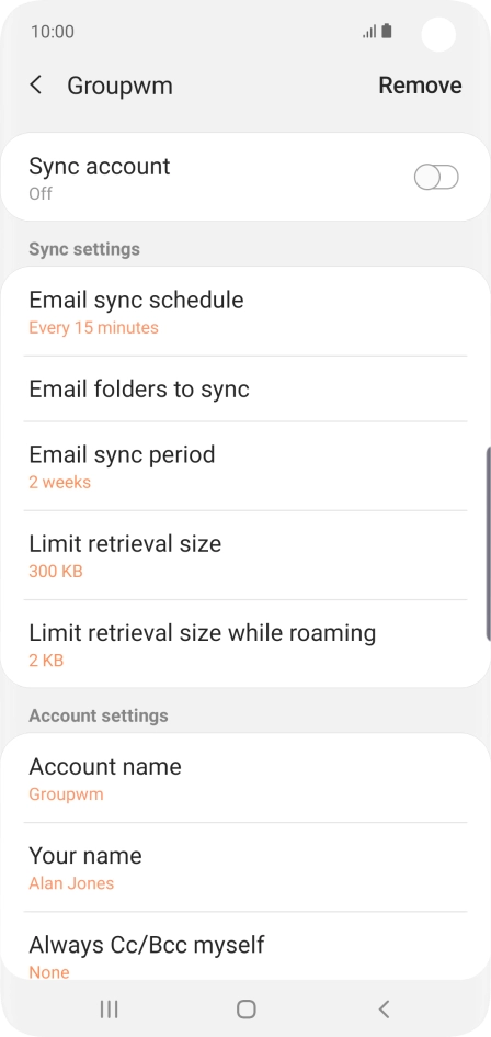 Press the indicator next to 