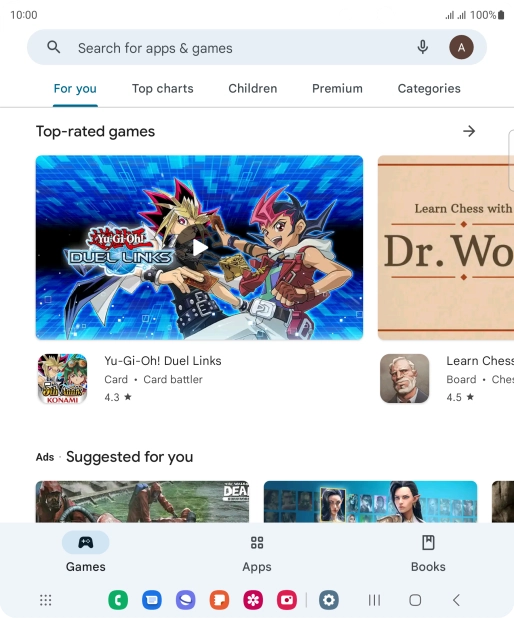 Press the profile icon.