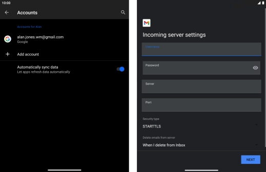 Press the field below 