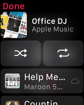 Press the shuffle icon.