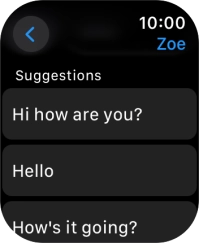 Press the required quick reply.