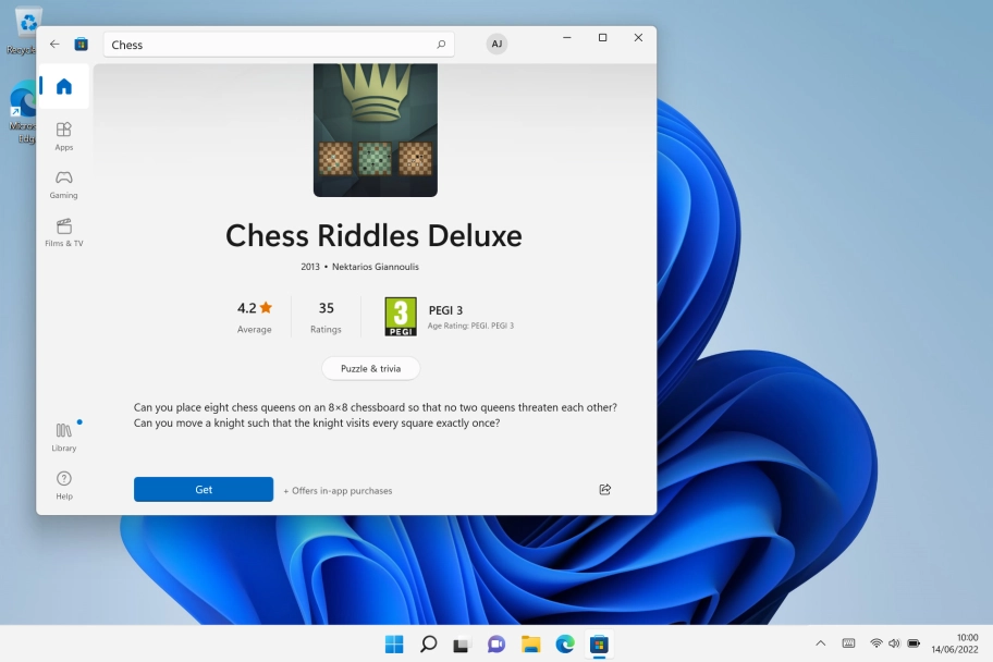 Click Get and follow the instructions on the screen to install the app.