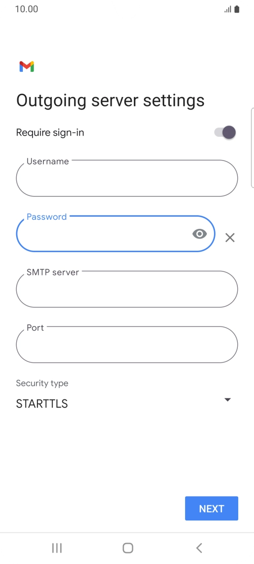 Press the field below 