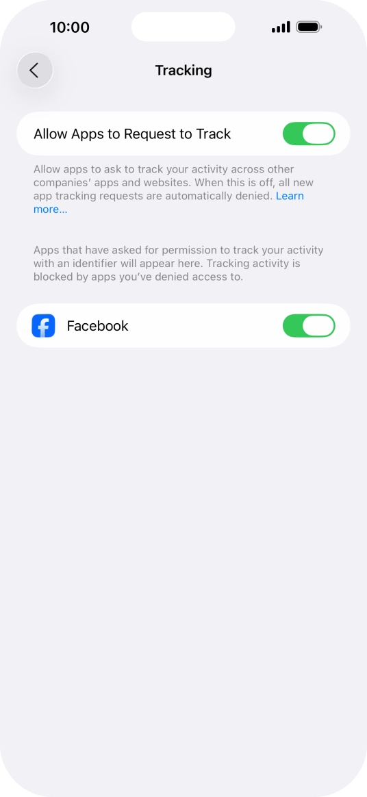 Press the indicator next to 