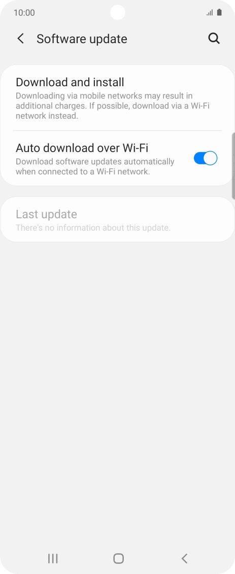 Press Download and install. If a new software version is available, it's displayed. Follow the instructions on the screen to update the phone software.