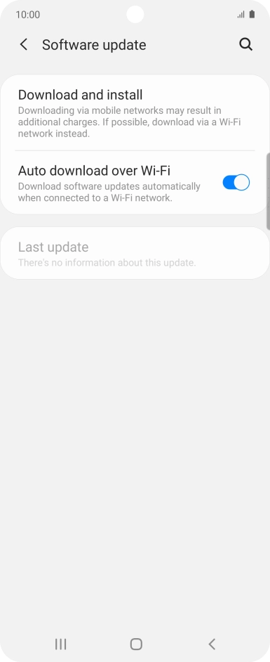 Press Download and install. If a new software version is available, it's displayed. Follow the instructions on the screen to update the phone software.