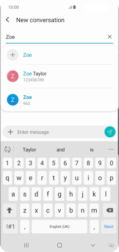 Press the required contact.