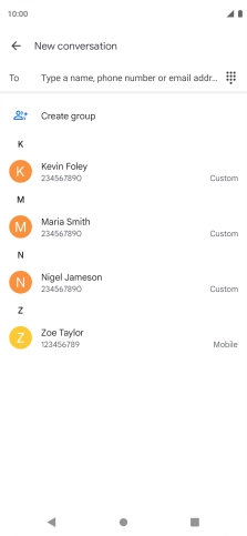 Press the field next to 