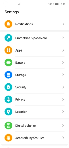 Press Biometrics & password.