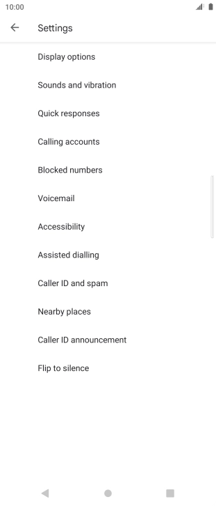 Press Calling accounts.