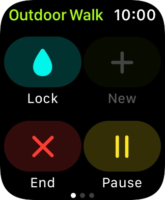 Press End to stop your training activity.