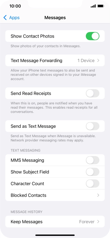 Press the indicator next to 