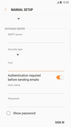 Press the field below 