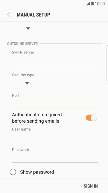 Press the field below 