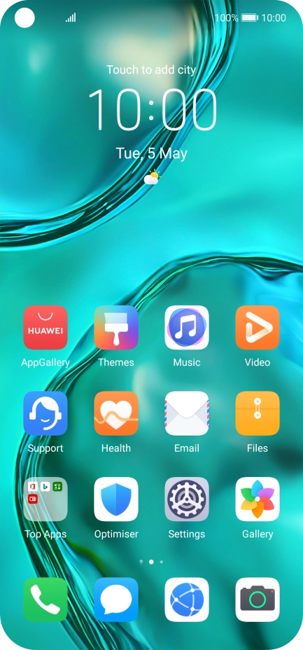 When the phone is turned on, you can always see the battery power level. The larger the coloured section of the battery icon, the more remaining battery power.