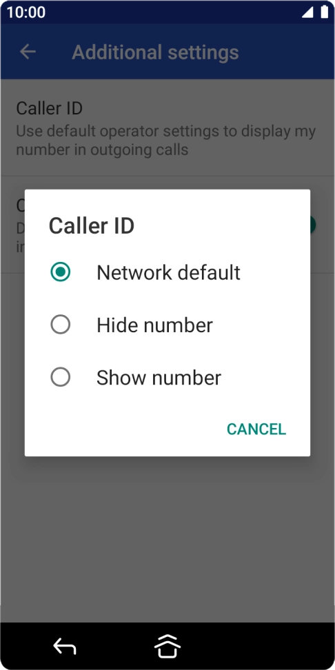 Press Show number to turn on caller identification.