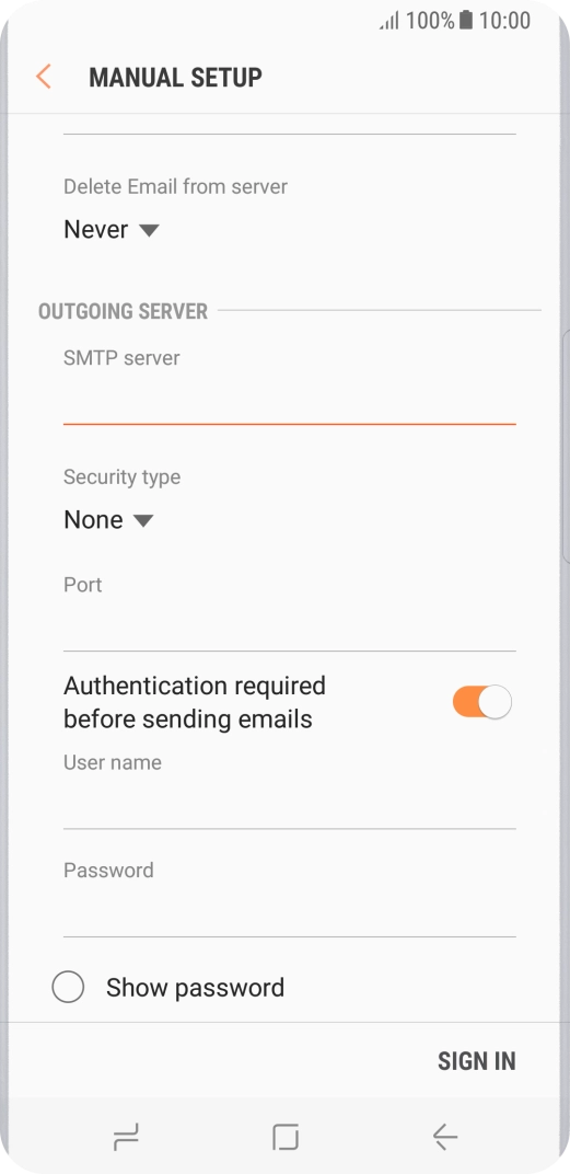 Press the drop down list below 