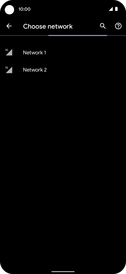 Press the required network.