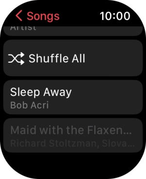 Go to the required category or playlist and press the required audio file.