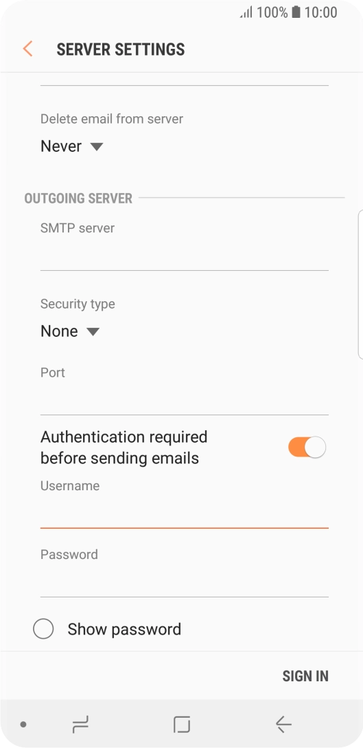 Press the field below 