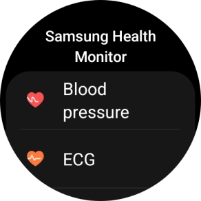Press Blood pressure and follow the instructions on the screen to measure your blood pressure.