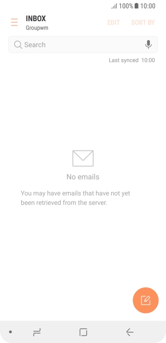 Slide your finger right starting from the left side of the screen.