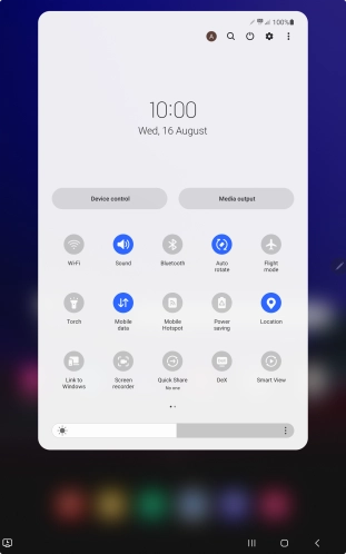 Press the settings icon.