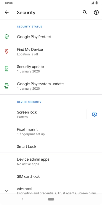 Press Screen lock and key in the current phone lock code.