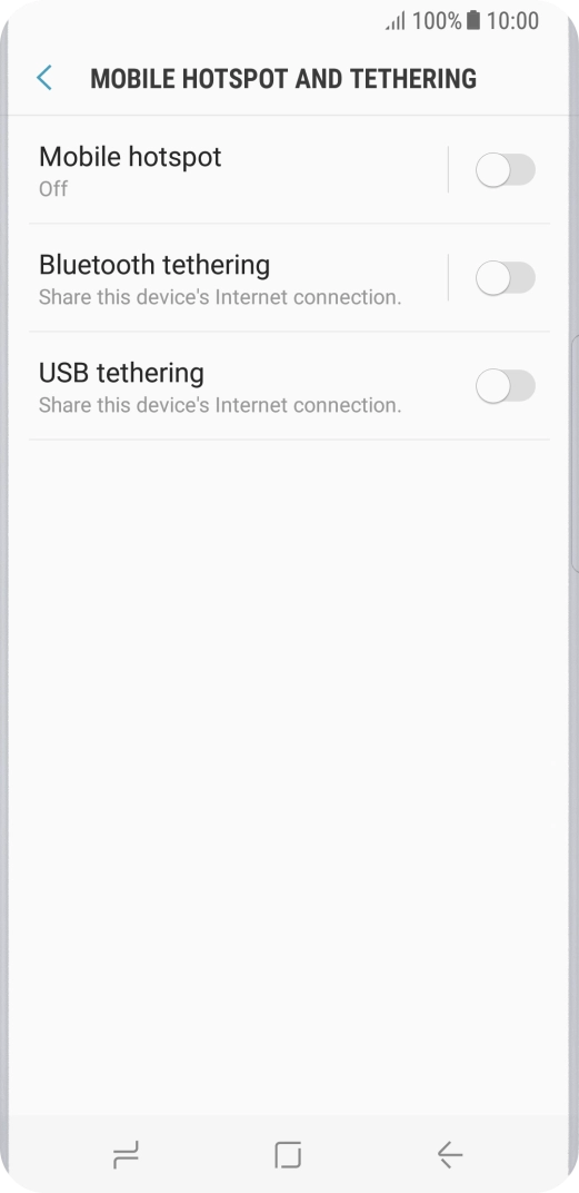 Press Mobile hotspot.